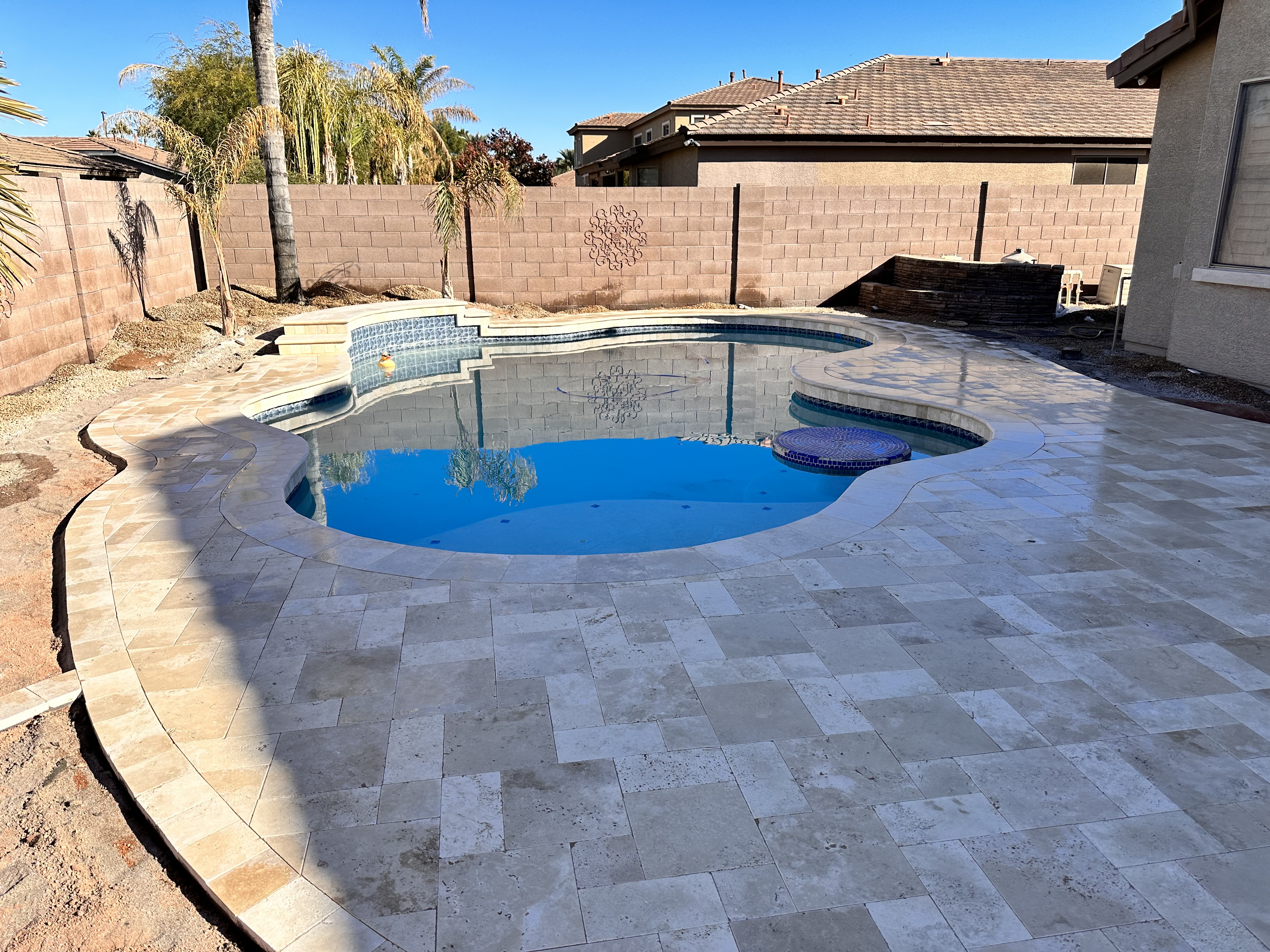 Travertine Patio