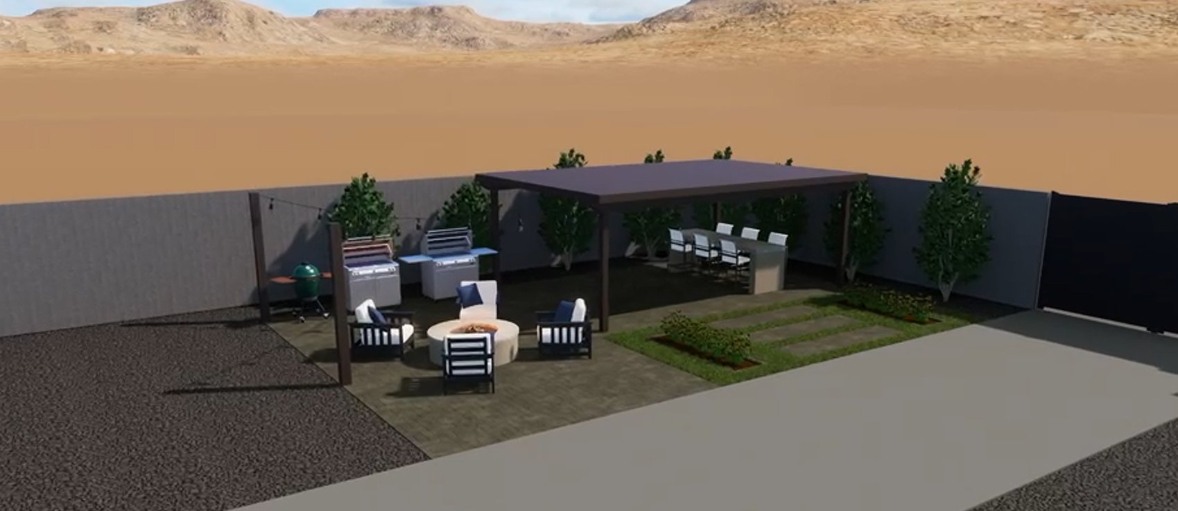 3D Landscape Design Render